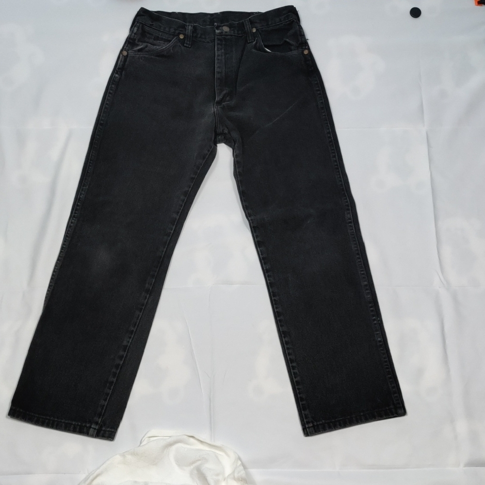 Wrangler Men's Dark Gray Straight Jeans